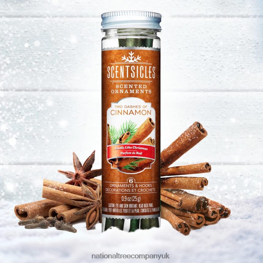 decoration | National Tree Company Scented Ornaments 2-Pack- 6ct Bottle 2 Dashes of Cinnamon Fragrance-Infused Paper Sticks F2L4F546